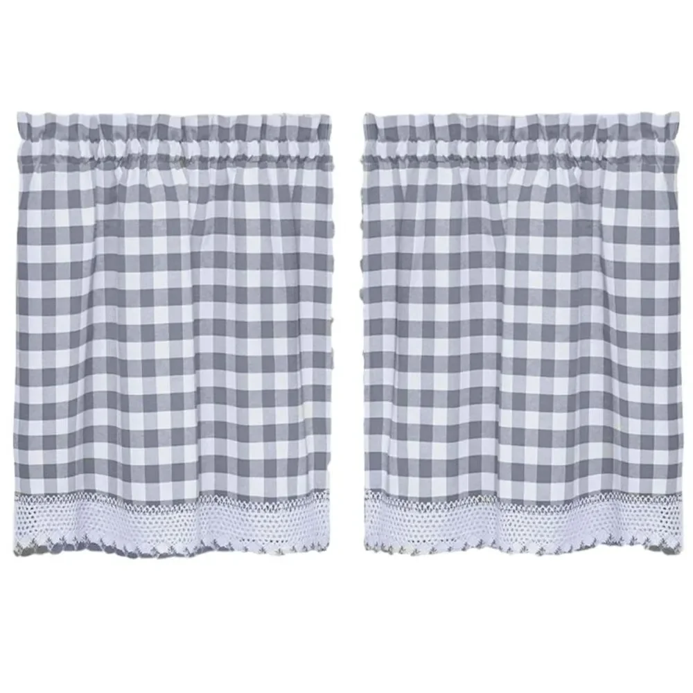 Woven Trends Designer Home Modern Kitchen Curtain Panels, 24L x 29W Inches